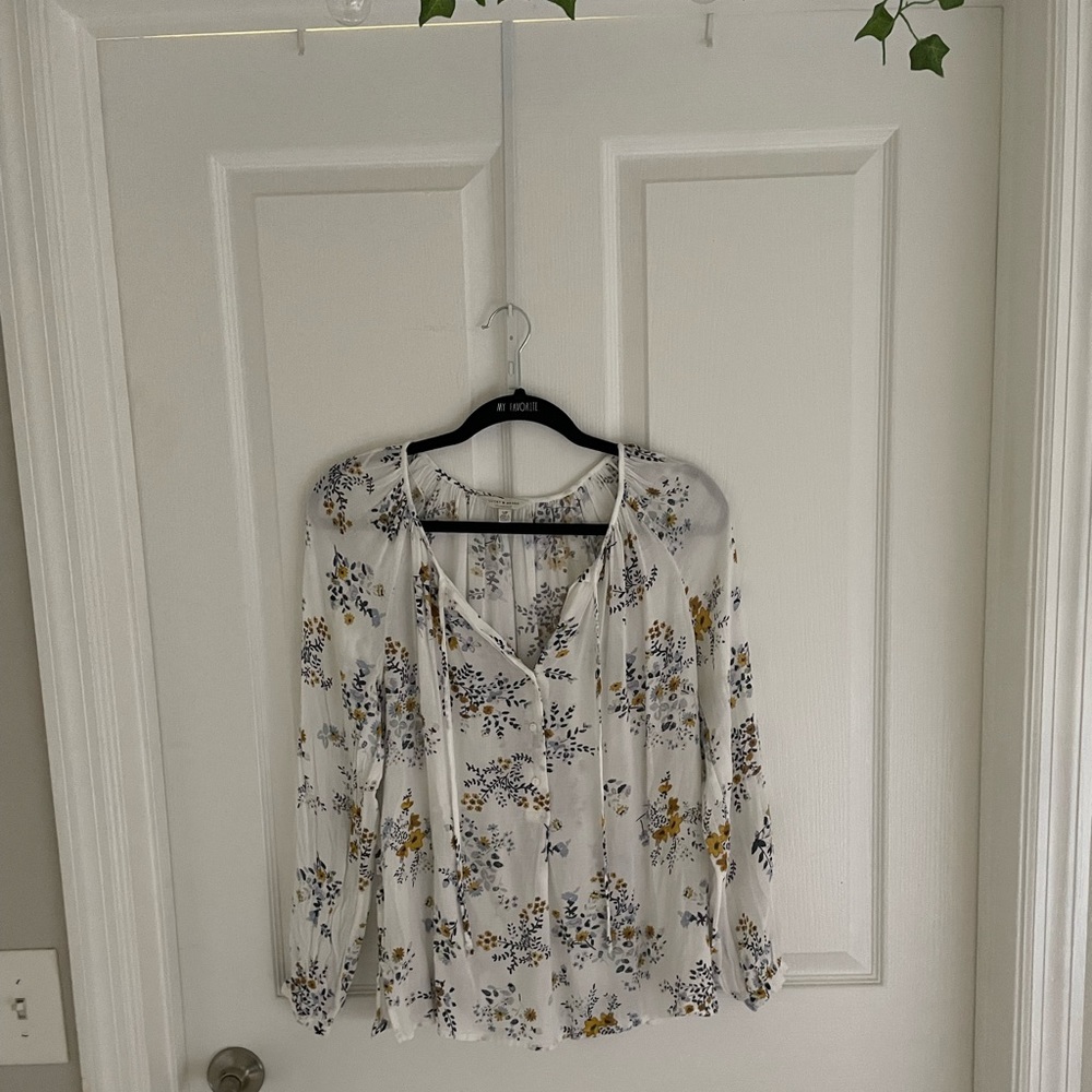 Floral Blouse with tie neck